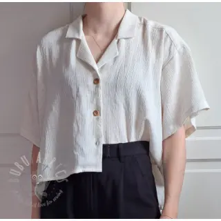 Tkanina wiskozowa z lnem CRINCLE off white