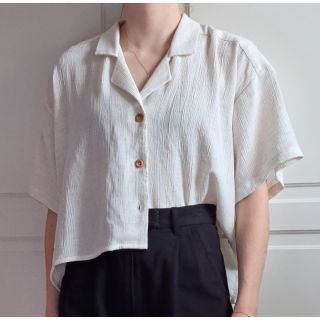 Wiskoza z lnem CRINCLE off white
