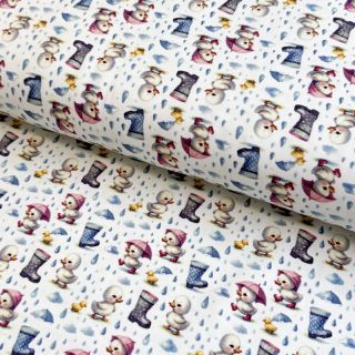 Dzianina Olly and friends design D digital print