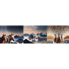 Dzianina dresowa Desert Horses PANEL digital print