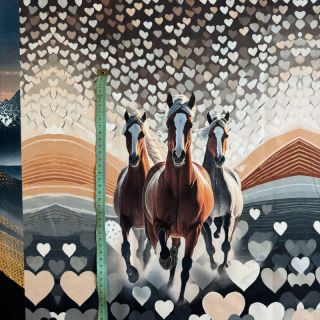 Dzianina dresowa Desert Horses PANEL digital print