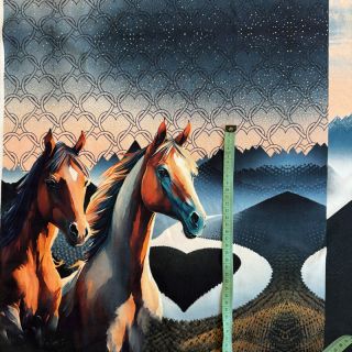 Dzianina dresowa Desert Horses PANEL digital print