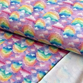 Dzianina dresowa Rainbow Clouds digital print