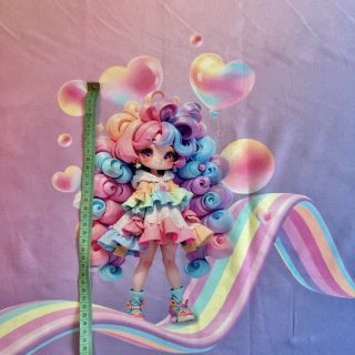 Dzianina dresowa Rainbow Girl PANEL digital print