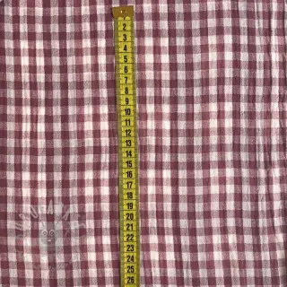 Muślin double gauze Double sided CHECKS MINI rosewood