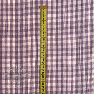 Muślin double gauze Double sided CHECKS MINI grape