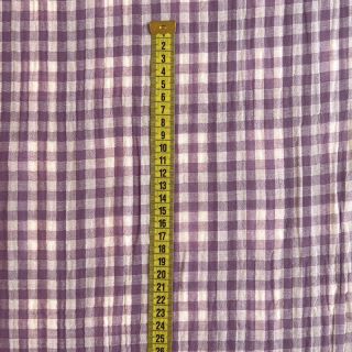 Podwójna gaza/muslin Double sided CHECKS MINI grape