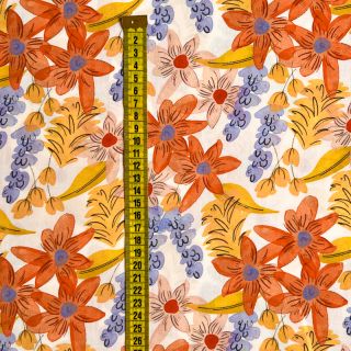 Wiskoza RADIANCE Old flowers digital print