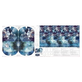 Dzianina dresowa Ice Crystals PANEL SET FOR ADULTS digital print