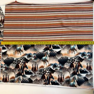 Dzianina dresowa Desert Horses PANEL SET digital print