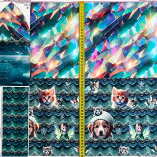 Dzianina dresowa Pet Fairy PANEL SET digital print