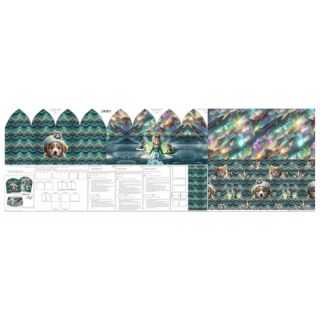 Dzianina dresowa Pet Fairy PANEL SET digital print