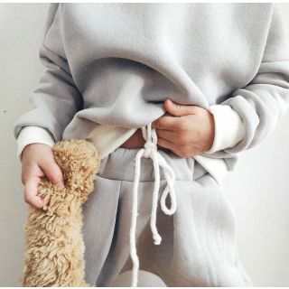 Dresówka drapana JOGGING light grey