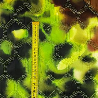 Pikowana tkanina Aquarel nature gradini green