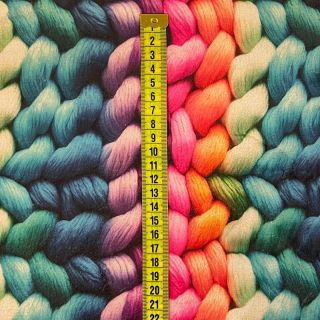 Sztuczne futro TWO SIDE Big knit difur digital print