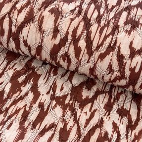Pikowana tkanina Blurry Ikat brown