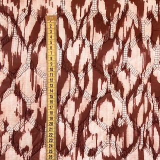 Pikowana tkanina Blurry Ikat brown