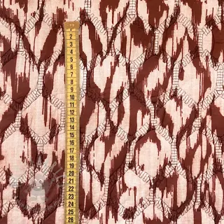 Pikowana tkanina Blurry Ikat brown