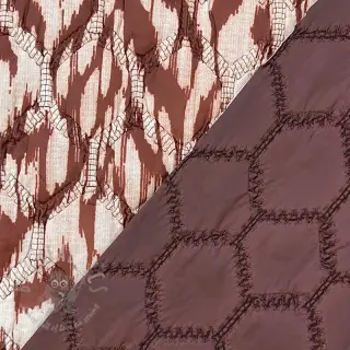 Pikowana tkanina Blurry Ikat brown