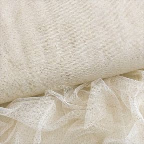 Tiul ROYAL SPARKLE ecru złoty
