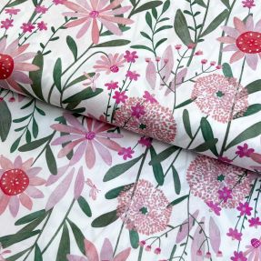 Bawełniana tkanina Meadow white digital print 2nd class