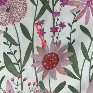 Bawełniana tkanina Meadow white digital print 2nd class