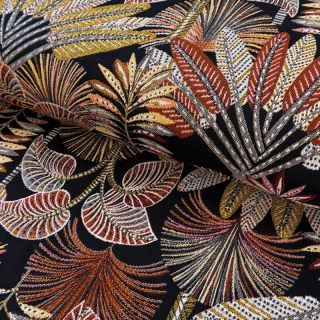Tkanina dekoracyjna jacquard Mayorque noir