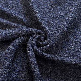 Dzianina Bouclette navy