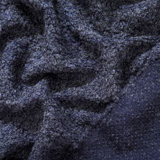 Dzianina Bouclette navy
