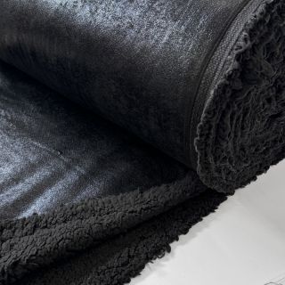 Tkanina płaszczowa GLAMOROUS TEDDY LAMMY black