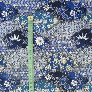 Tkanina dekoracyjna jacquard Nuage allover bleu