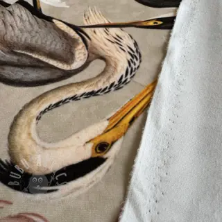 Tkanina dekoracyjna VELVET Heron bird camel