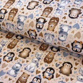 Dzianina Pingu and friends design A digital print