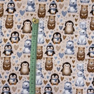 Dzianina Pingu and friends design A digital print