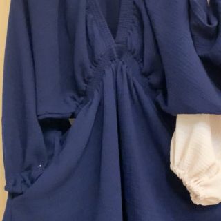 Muślin double gauze navy ORGANIC