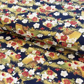 Bawełniana tkanina JAPAN Obi indigo