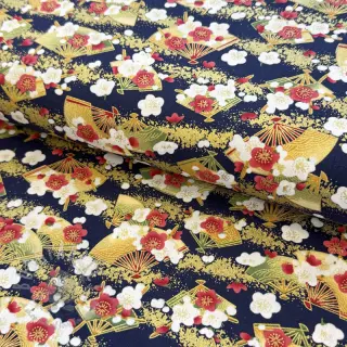 Bawełniana tkanina JAPAN Obi indigo