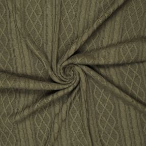 Dzianina swetrowa Jacquard CHAIN camo green