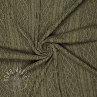 Dzianina swetrowa Jacquard CHAIN camo green