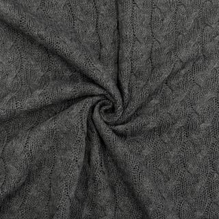 Dzianina żakardowa CABLE dark grey