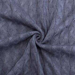 Dzianina żakardowa CABLE steel blue