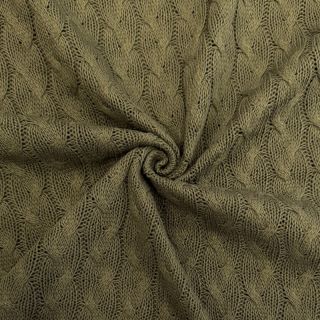 Dzianina żakardowa CABLE camo green
