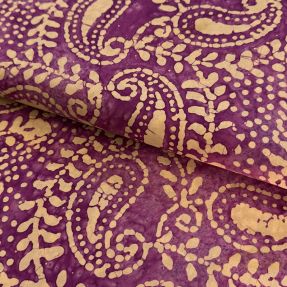 Tkanina bawełniana VOILE BATIK NEW design B violet