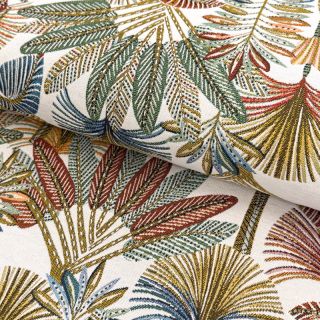 Tkanina dekoracyjna jacquard Mayorque blanc