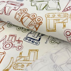 Dresówka WORK VEHICLES off white digital print