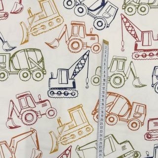 Dresówka WORK VEHICLES off white digital print