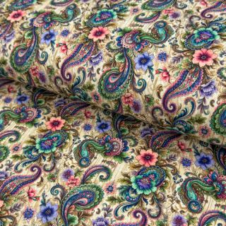 Dżersej Paisley woody design B digital print