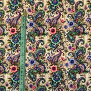 Dżersej Paisley woody design B digital print