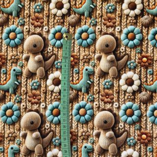 Dżersej 3D Knitted Cuties design A digital print