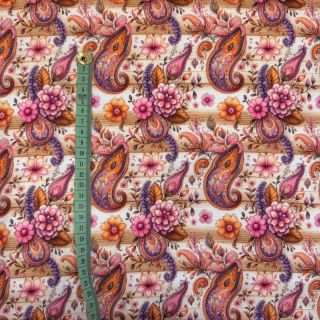 Dżersej Paisley woody design A digital print